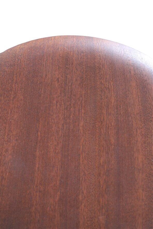 Set of 2 mid-century stools / teak / steel / Danish industrial design / 1960s