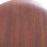 Set of 2 mid-century stools / teak / steel / Danish industrial design / 1960s