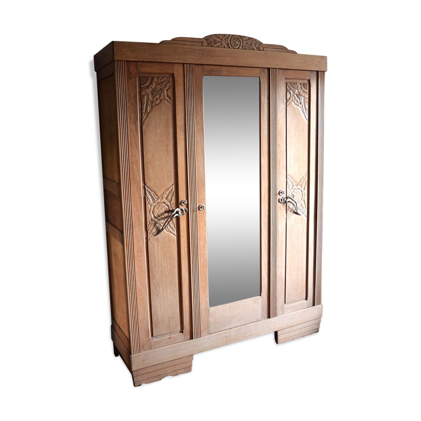 Armoire Art Déco bois clair