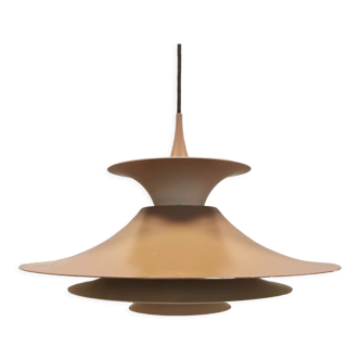 Radius hanging lamp, by Erik Balslev, for Fog & Mørup Denmark, in beautiful beige/brown colors