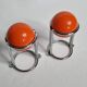 “Space Age” wall coat rack, two spherical coat hooks