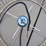 Bulky wicker pendant light