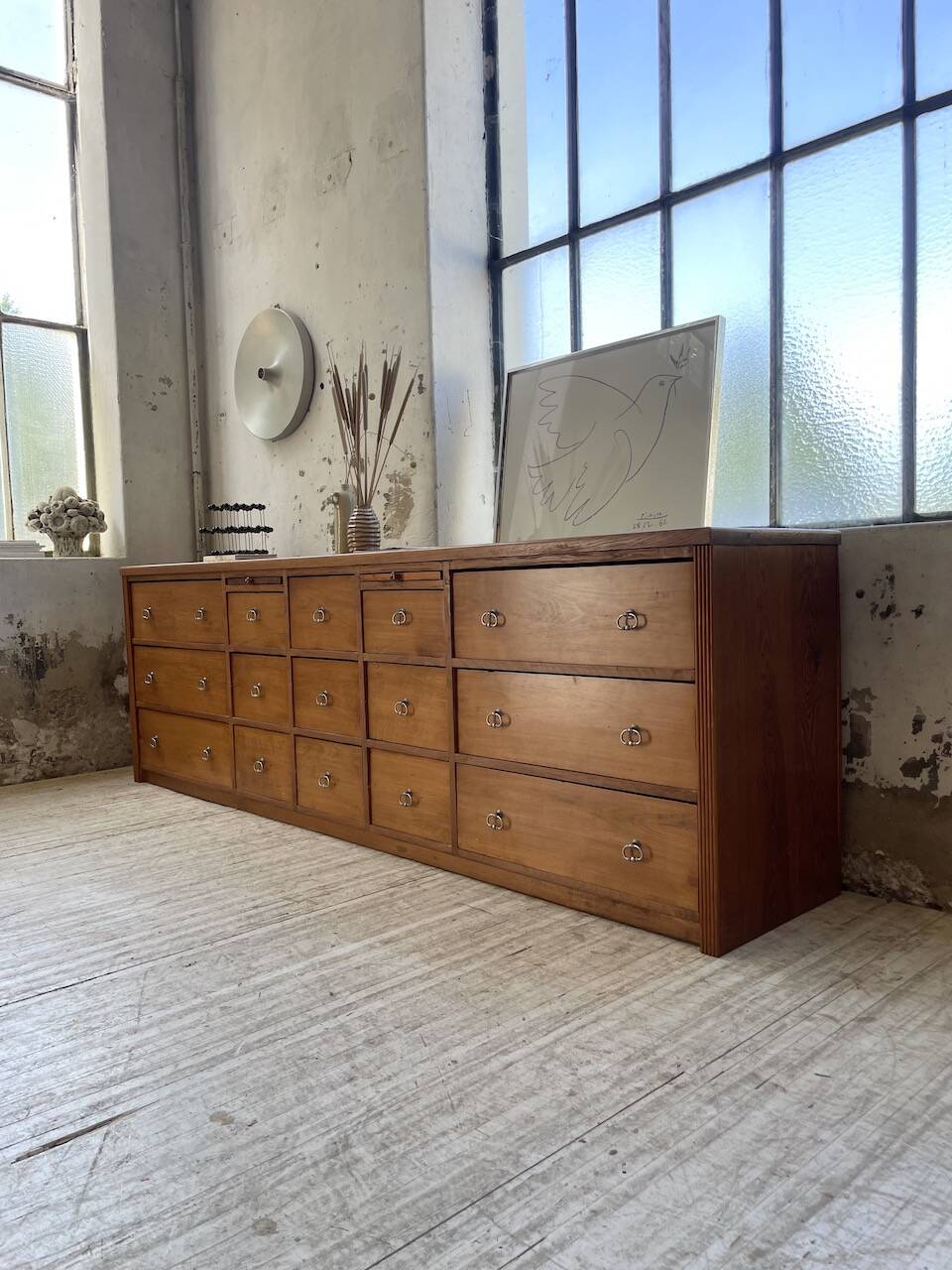 XXL golden oak craft furniture from the 50s