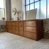 XXL golden oak craft furniture from the 50s