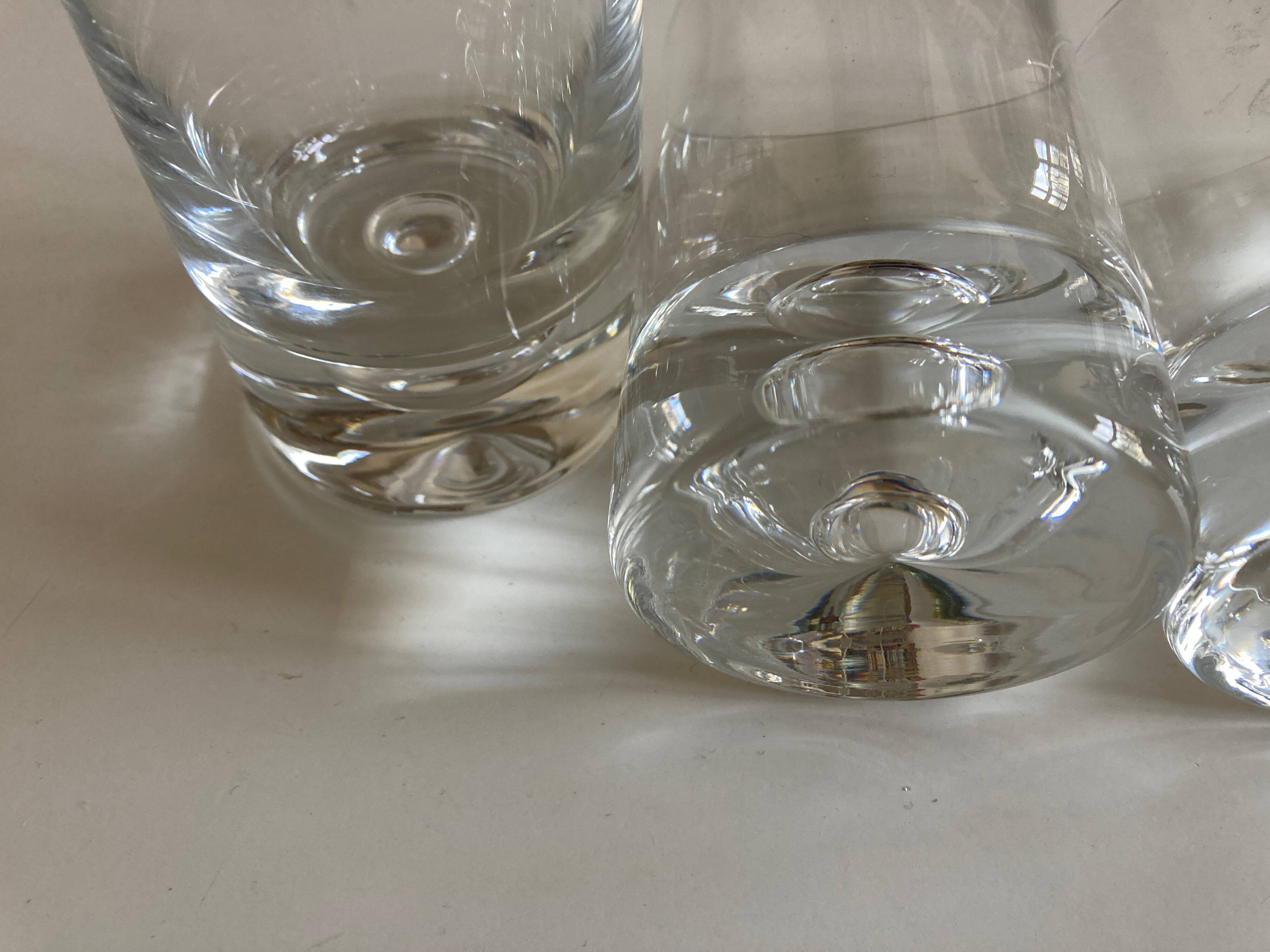 Set of 4 XL glasses Scandinavian bubble whiskey tumblers 500g in ringing crystal
