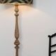 Vintage turned wooden floor lamp