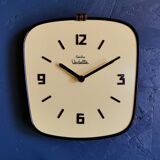 Formica vintage clock silent wall clock "Yellow electro star"