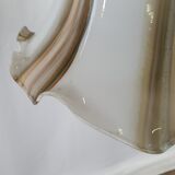 Chandelier in white and multicolored Murano glass