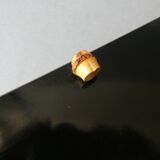 Wooden cheese board, bamboo handles, signed