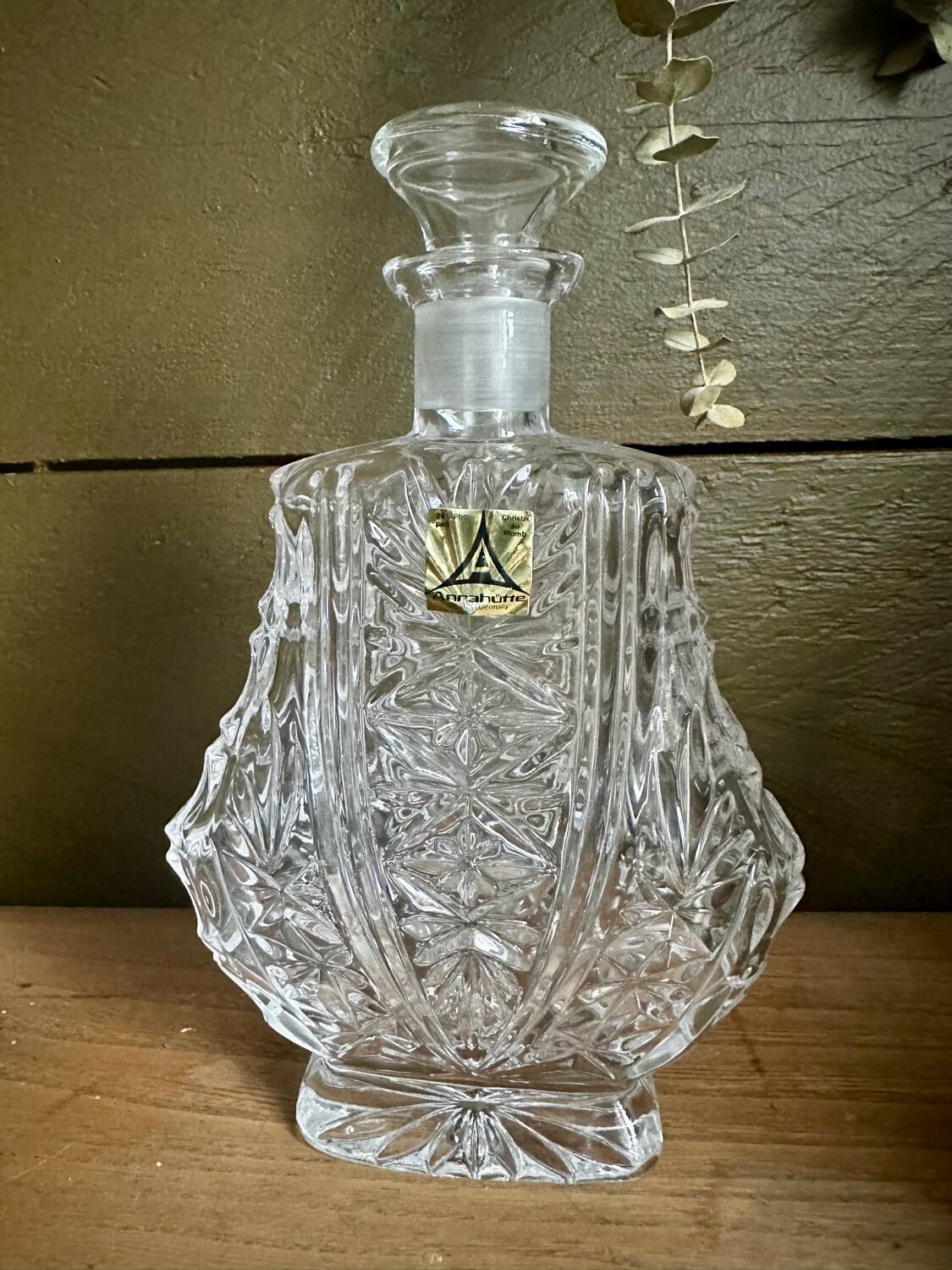 Anna Hutte crystal bottle from the 60s