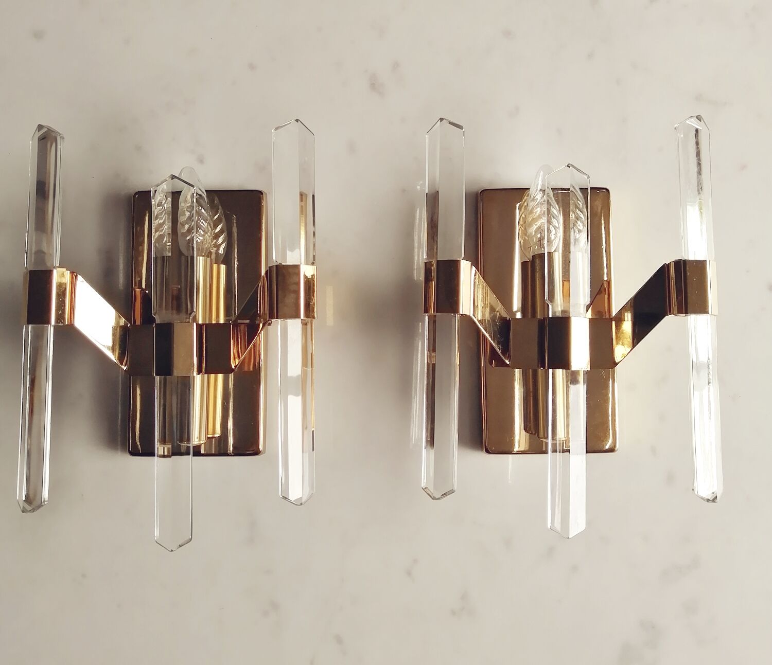 Pair of Sciolari wall lights