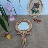 Hand or hanging mirror kitsch shells