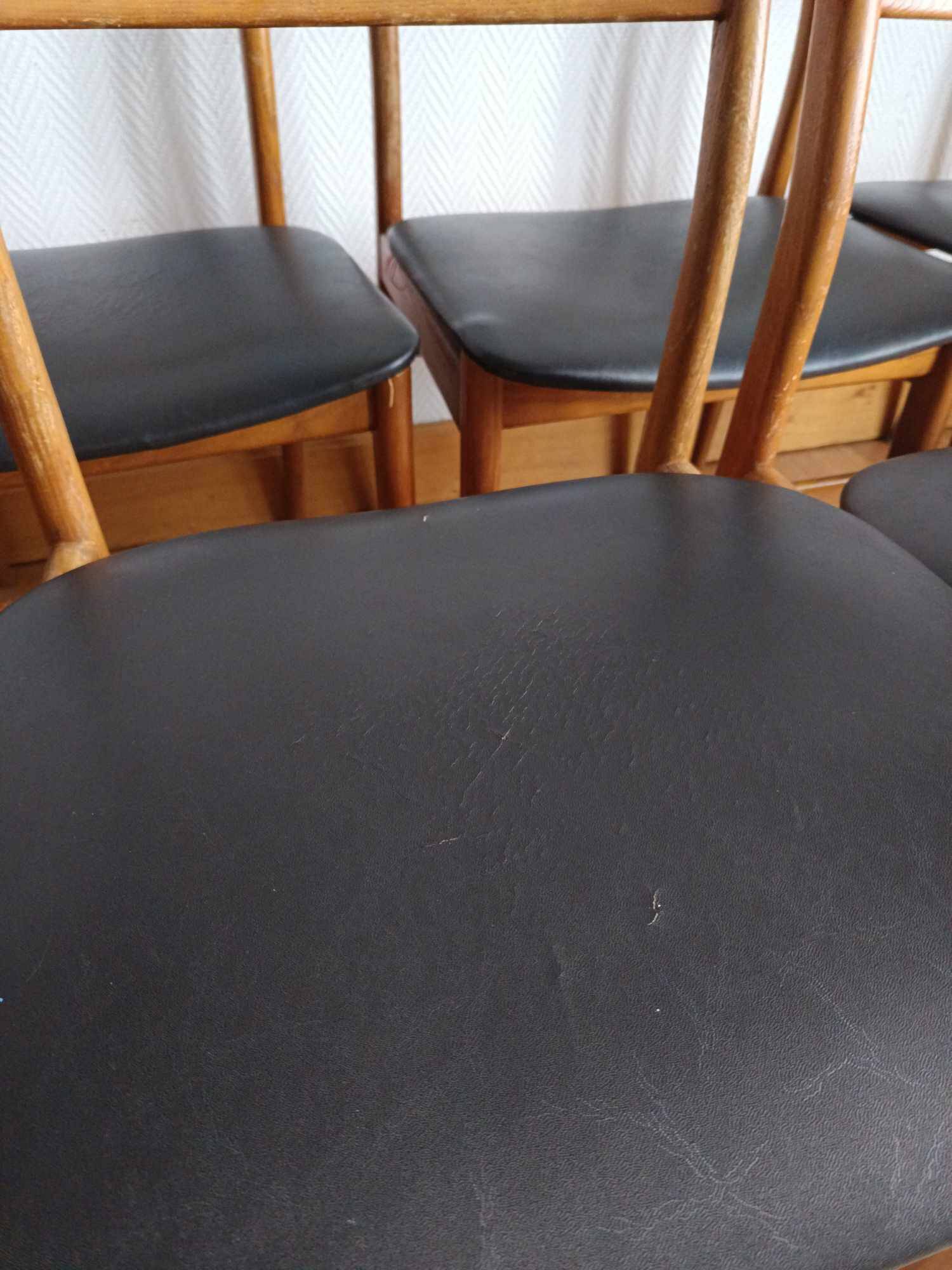 Five vintage Scandinavian chairs 1970