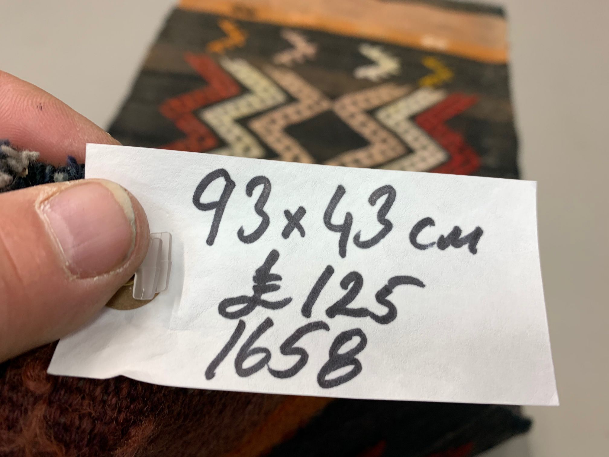 Turkish mini kilim 93x43 cm