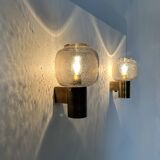 Limburg Glashutte wall lamps , 1970s
