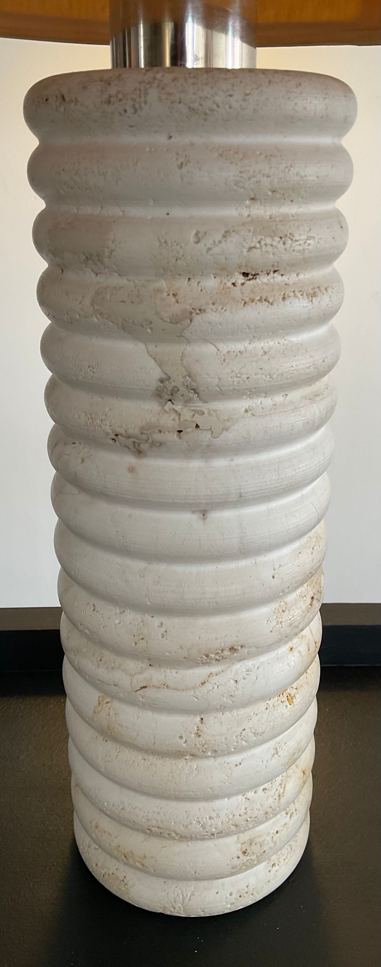 Travertine lamp from the 70s