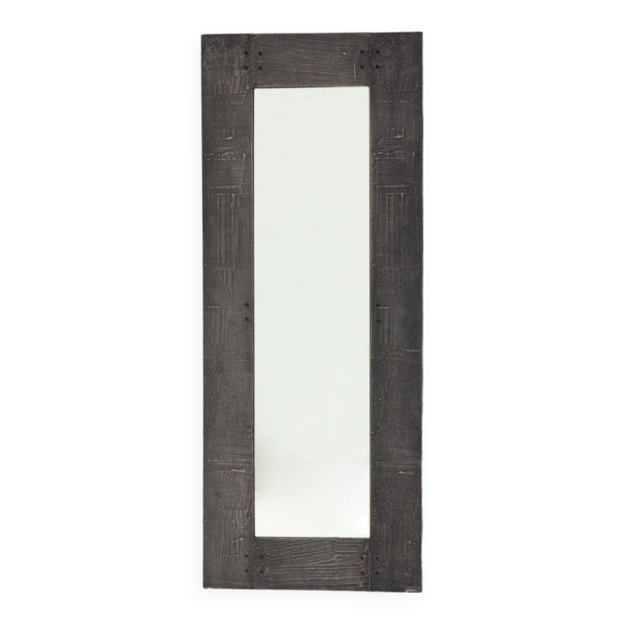 Cast Aluminum Mirror by Lorenzo Burchiellaro, Italy, 1970s