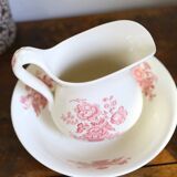 Toilet set (pitcher and basin) in earthenware from the Crown Devon factory