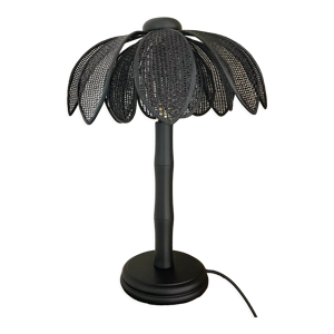 Lampe palmier en cannage