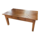 Table basse de ferme en chêne , un tiroir 1950 -1m