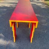 Handcrafted wooden bench