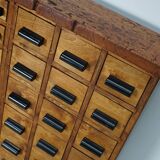 Dutch Beech / Pine Industrial Apothecary / Workshop Cabinet, circa 1950s