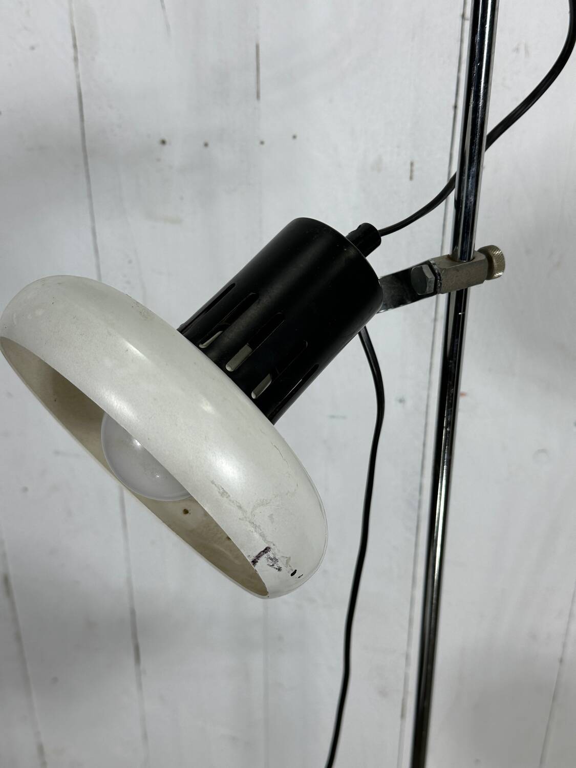 Aluminum floor lamp from the 60s