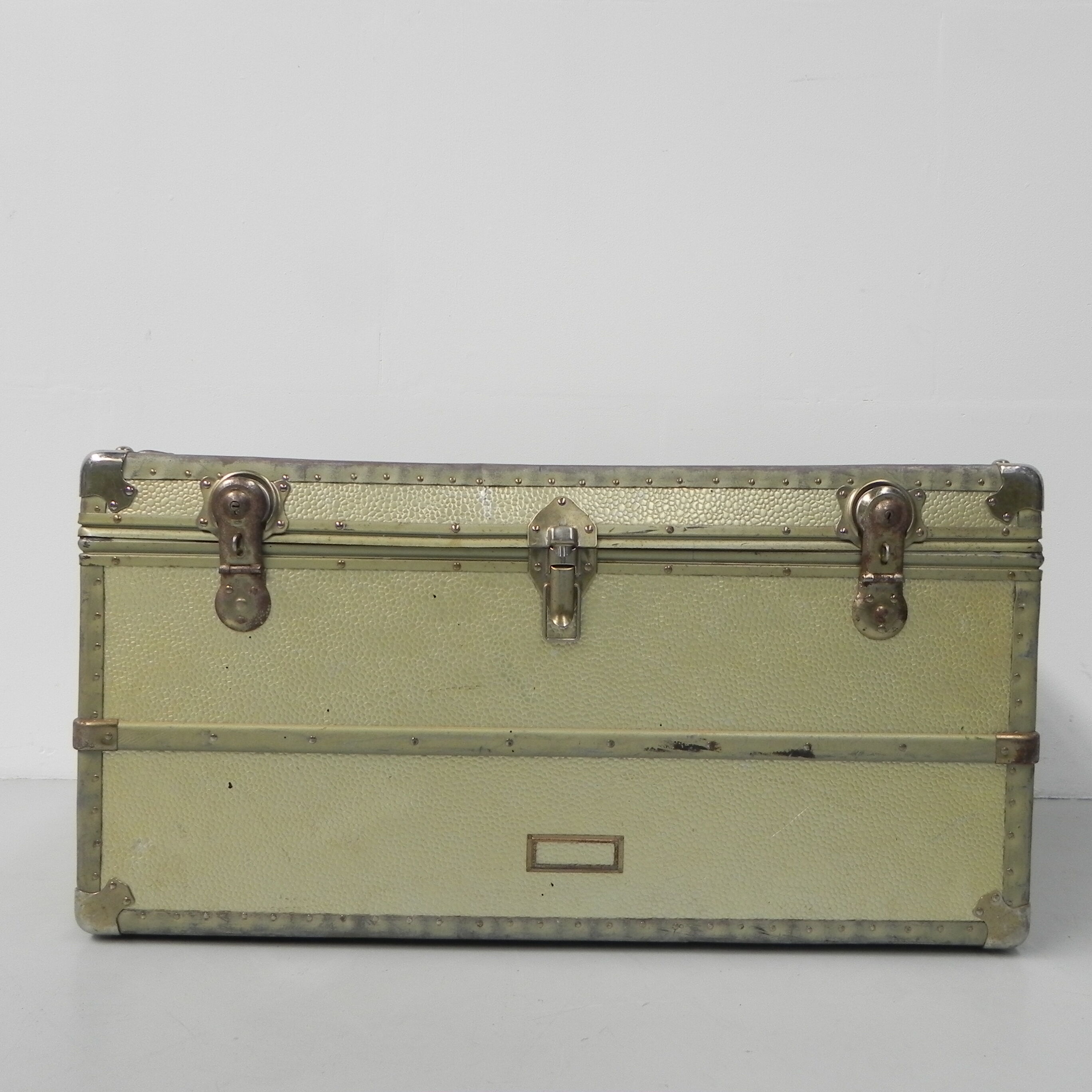 Aluminum clad chest, treasure chest