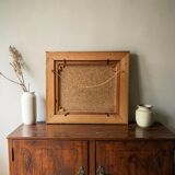 Dutch street scene oil painting in ornate frame signed Nijland