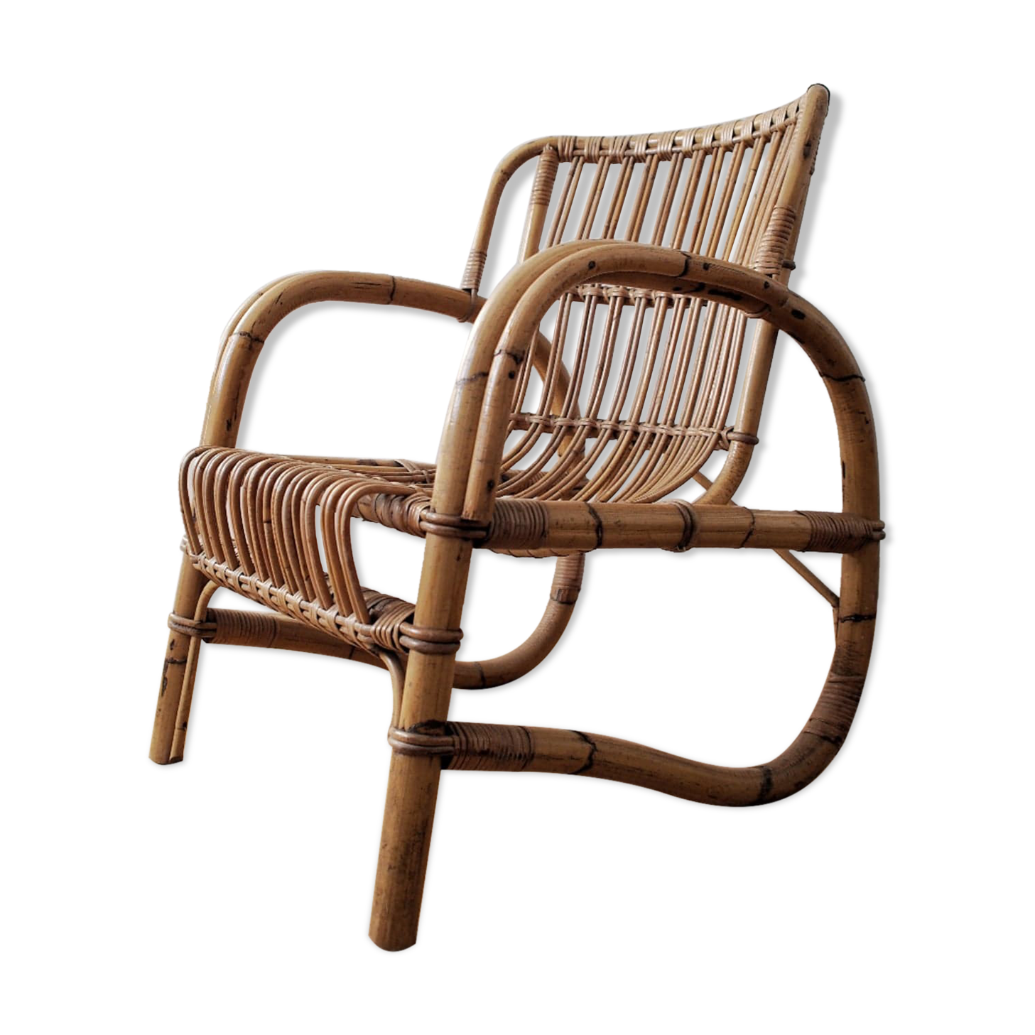 Rattan armchair 1960