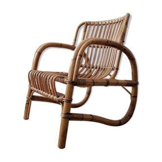 Rattan armchair 1960