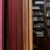 19th Century Italian Architectural Corinthian Wood Columns on Sandstone Plinths, Set of 2