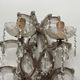 Pair of "Marie Thérèse" wall lights Brass frame glass and pendants 20th century