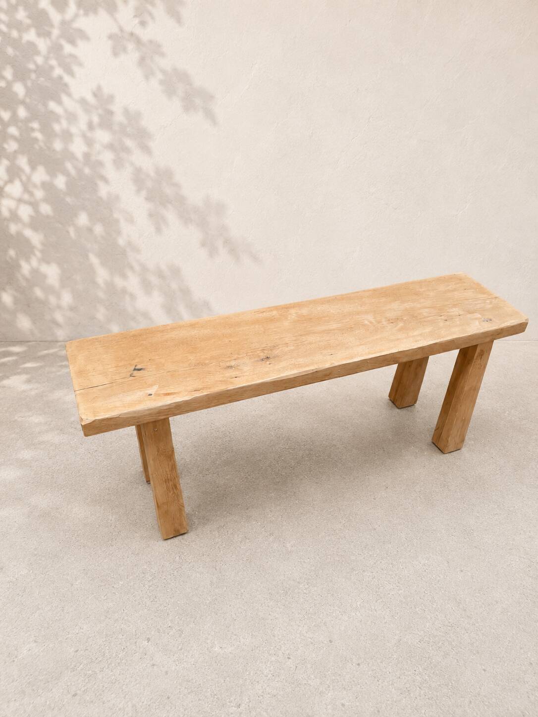 Old solid wood bench – brutalist / wabi-sabi spirit