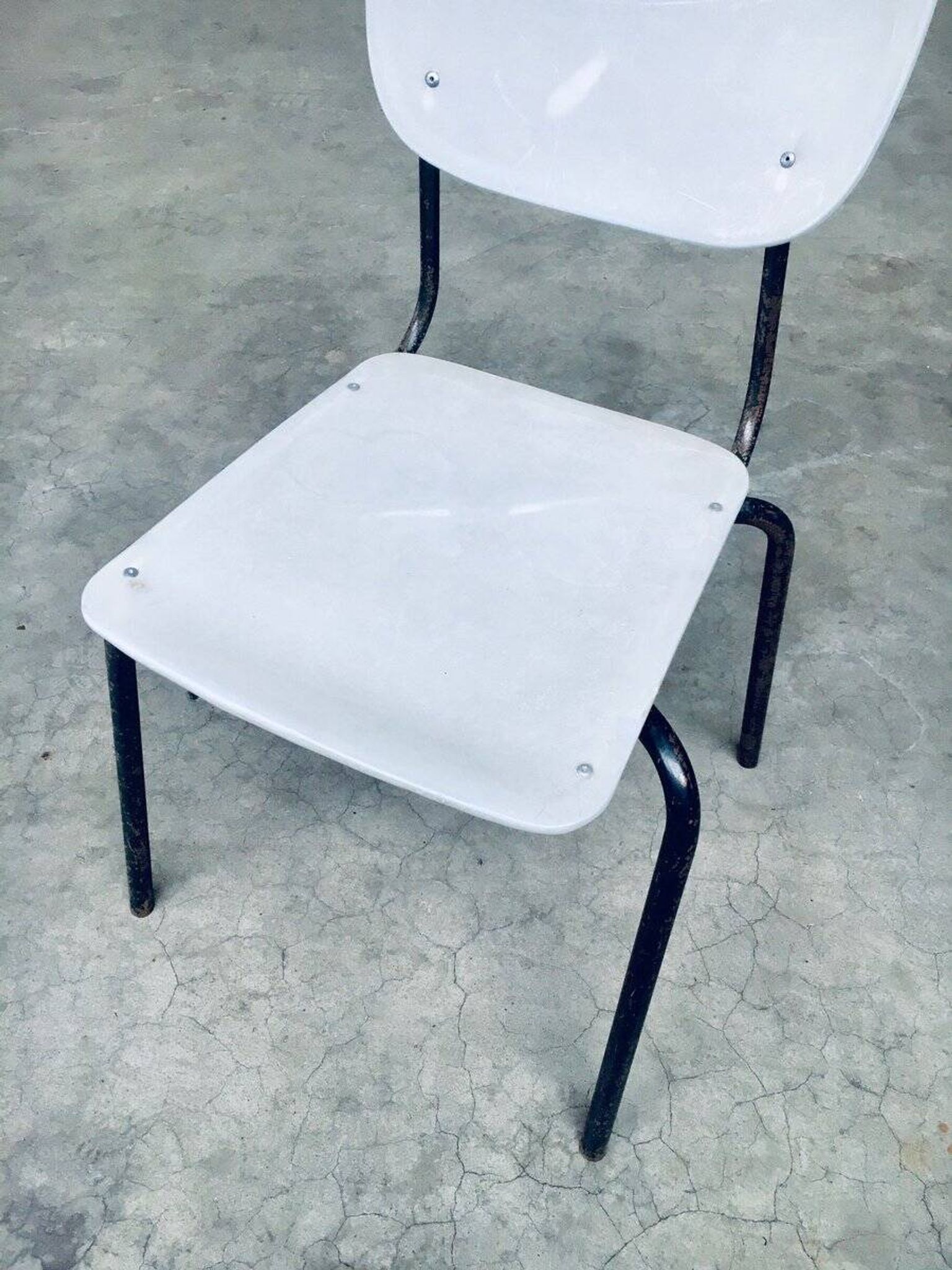 Industrial Dutch Stacking Chairs, 1960s, Set of 10