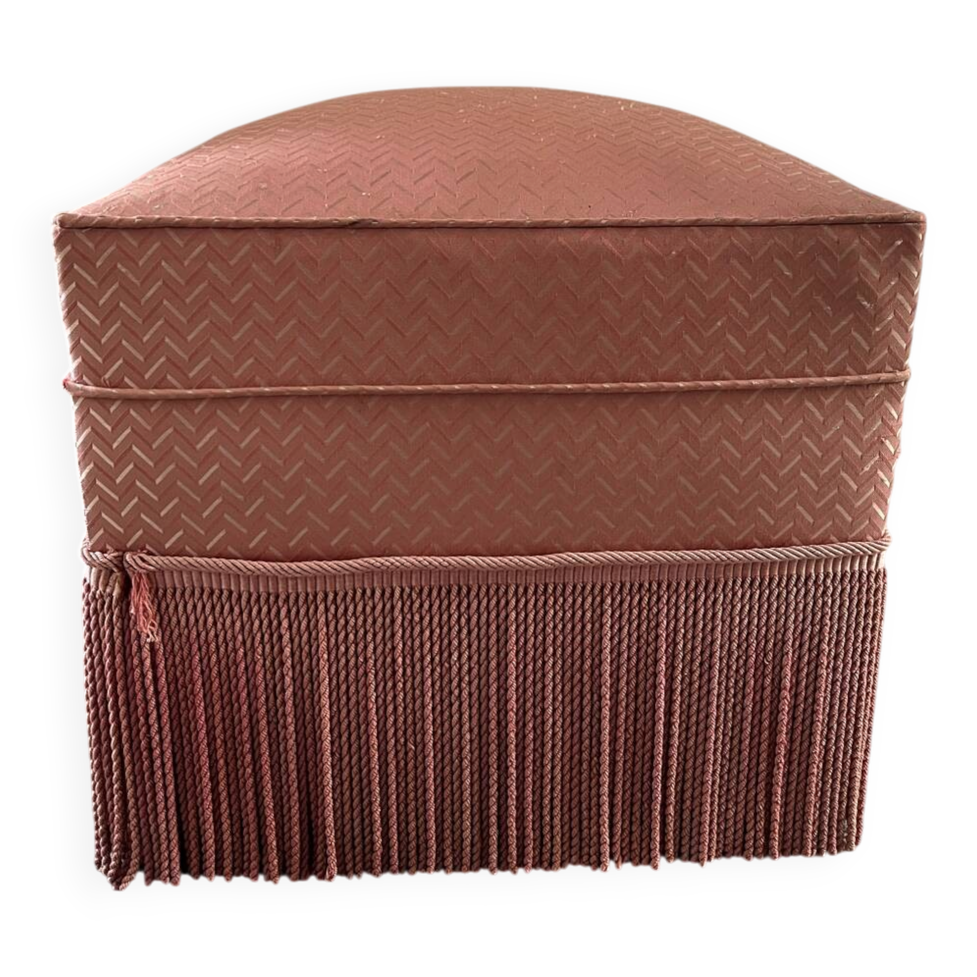 Repose Pied en Tissu Rose