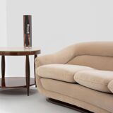 Walnut and mohair velvet sofa by Isa Bergamo, 1940s