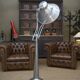 Industrial Adjustable Metal Workshop Spotlight Floor Lamp 1950