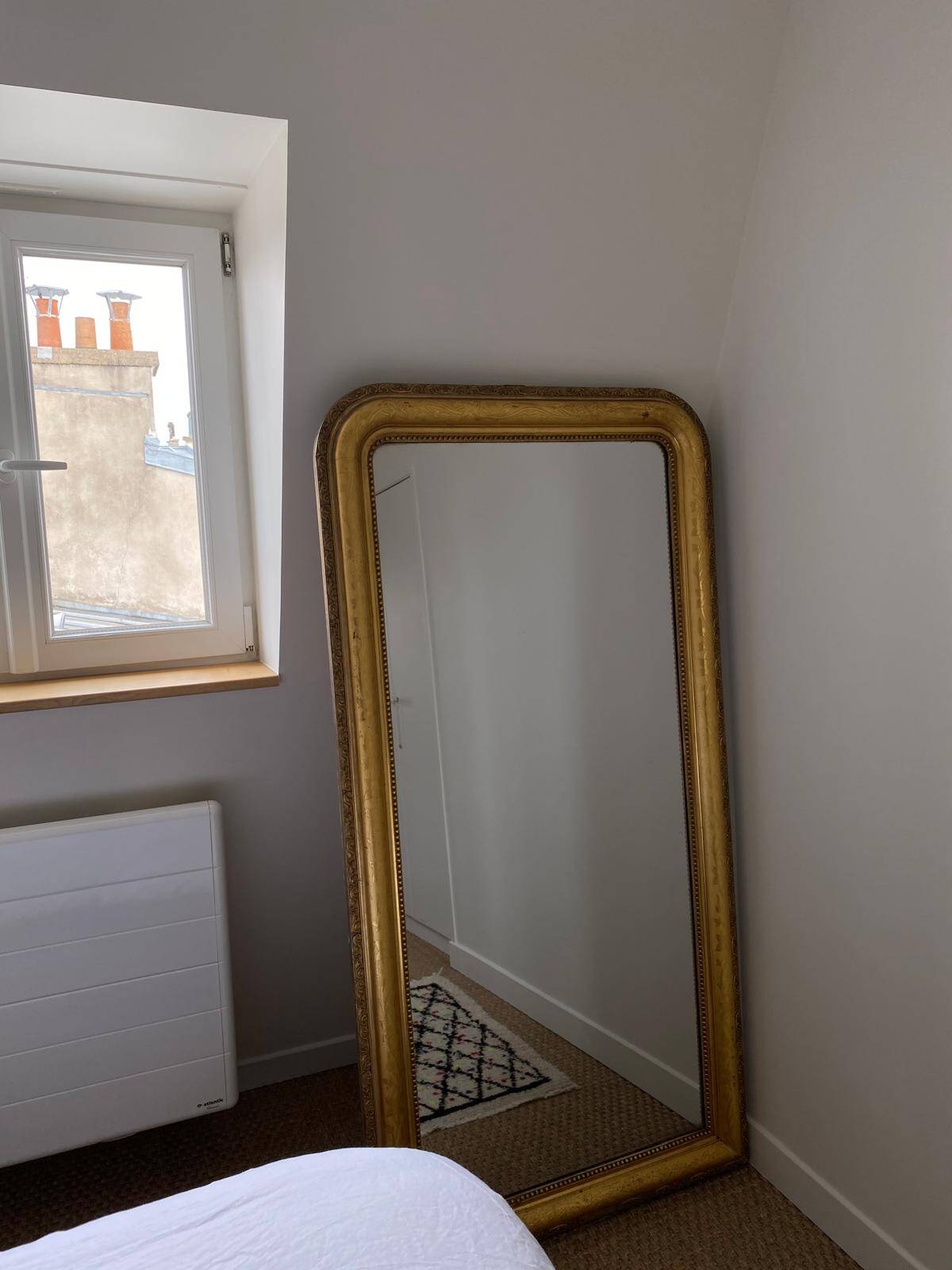 Large gold mirror in Louis-Philippe style – 87 x 172 cm