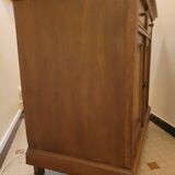 low sideboard with marble top, 2 drawers and 2 doors - old width = 86cm - depth = 49.5cm