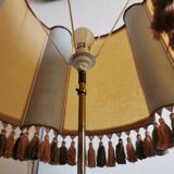 Large opaline and brass table lamp from the 60s