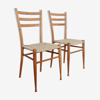 Pair of mulched Scandinavian chairs