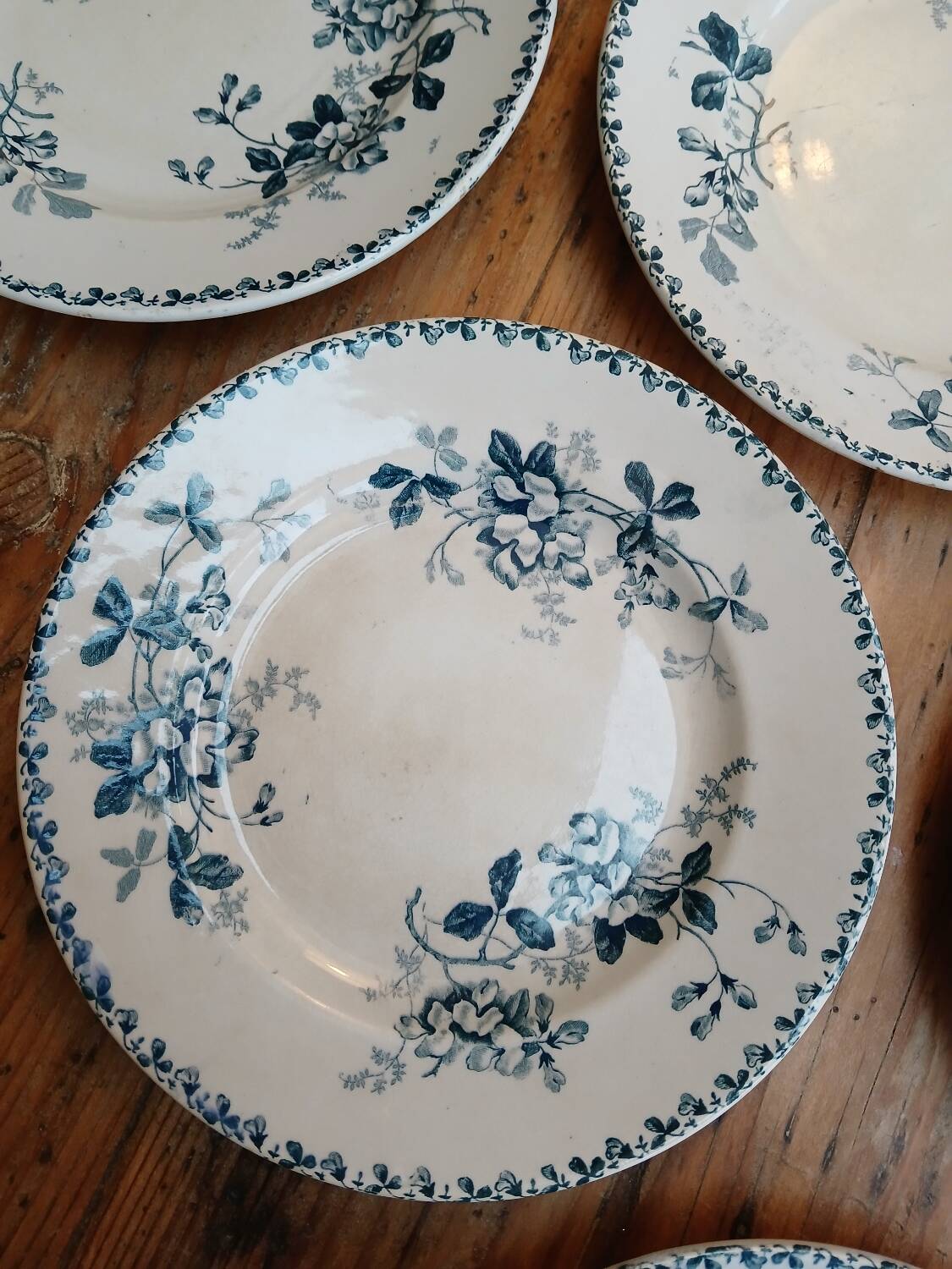 Set of 6 Terre de Fer plates, Acacia model