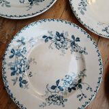 Set of 6 Terre de Fer plates, Acacia model