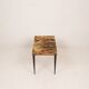 Table basse rectangulaire en parchemin par Aldo Tura 1950