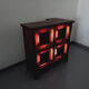 Bright brutalist bar furniture aranjou vintage from the 50s 60s in solid elm