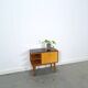Mid-Century kastje J.D. Freese met klep en zwart opaline glas