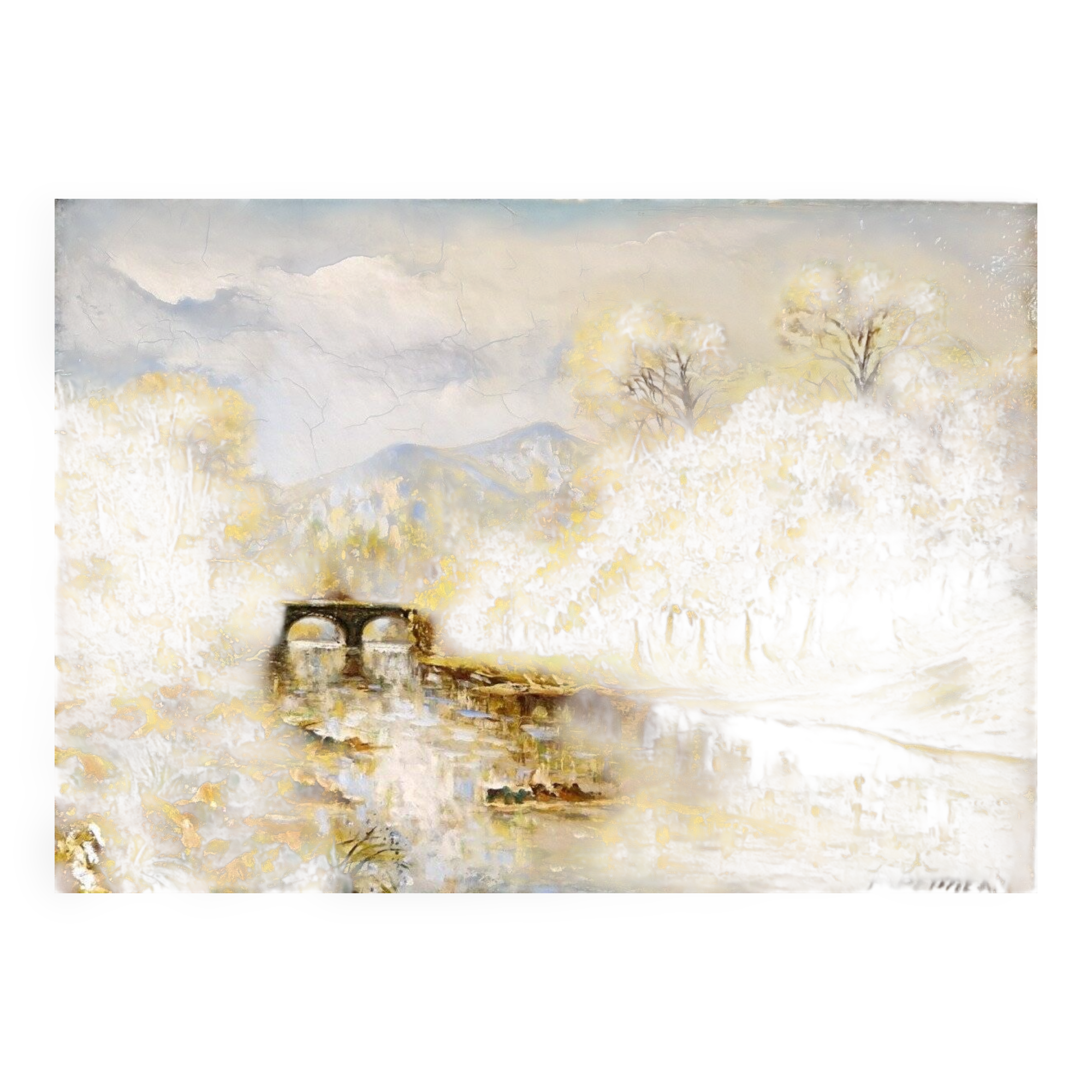 mountain valley painting
