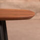 Tinted walnut coffee table with 4 black legs (100x40cm)