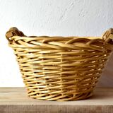 Large wicker basket - Woven wooden awning